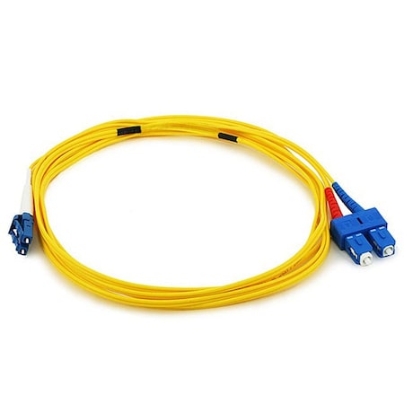Monoprice Single Mode Fiber Optic Cable - LC/SC_ UL_ 9/125 Type_ Duplex_ Yellow_ 5313